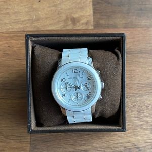 Michael Kors white silicone watch.